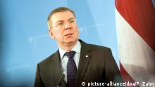 Deutschland Lettlands Außenminister Edgars Rinkevics