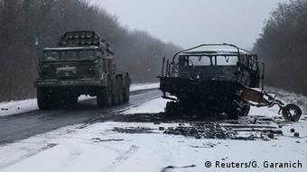 Украинская военная техника под Дебальцево, февраль 2015 года
