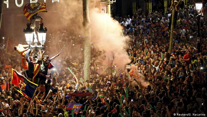 Barcelona Fans Feier Jubel Champions League Finale (Reuters/G. Nacarino)