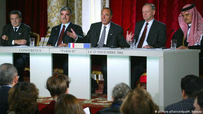 Jacques Chirac und Rafiq Hariri (picture-alliance/dpa/M. Bureau)