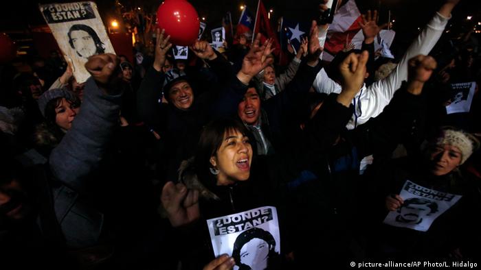 Protestas en Chile por los desaparecidos durante la dictadura. (2015).