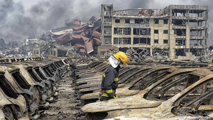 2015 yılında Çin'in liman kenti Tianjin'de şiddetli bir patlama meydana gelmişti.