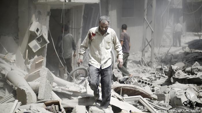 Ruinen in Damaskus nach einem Angriff