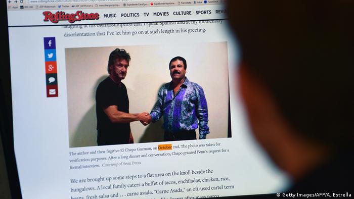 Mexiko Treffen von Sean Penn & Joaquin Guzman, El Chapo (Getty Images/AFP/A. Estrella)