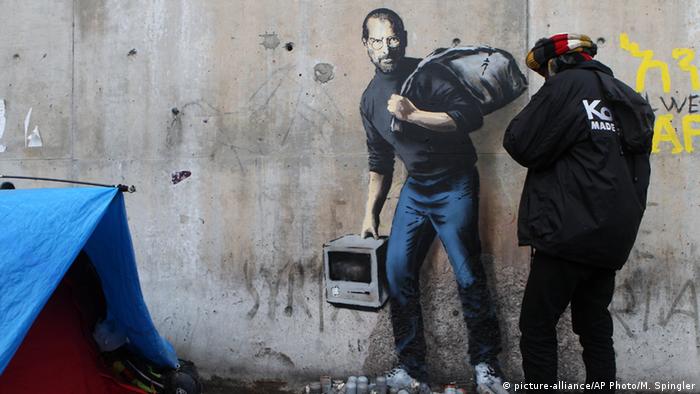 Banksy mural depicting Steve Jobs (picture-alliance/AP Photo/M. Spingler)