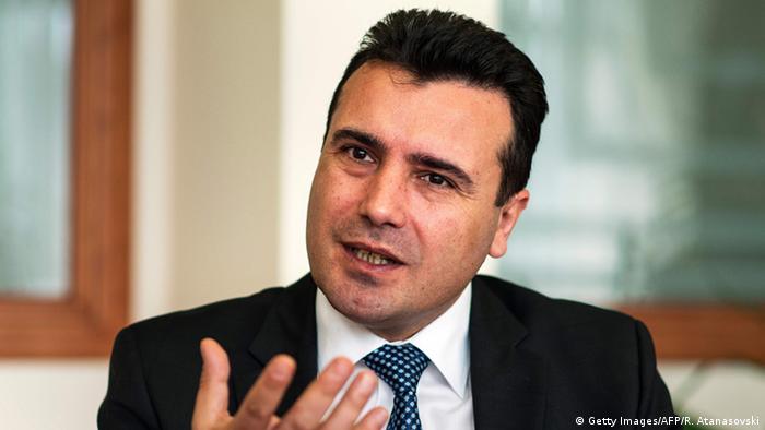 Mazedonien Anti-Regierungsproteste Zoran Zaev Oppositionsführer Statement (Getty Images/AFP/R. Atanasovski)
