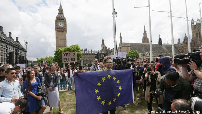 демонстранты в Лондоне против Brexit