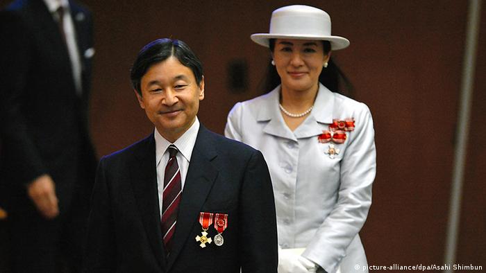 Príncipe-herdeiro Naruhito e sua esposa Masako, novo casal imperial japonês