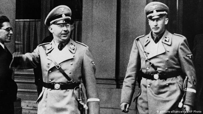 Dowódca SS Heinrich Himler i późniejszy szef RSHA Reinhard Heydrich. Wiedeń 1938