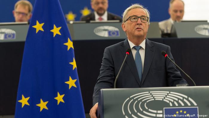 Europäisches Parlament - Jean-Claude Juncker, Rede zur Lange der Union (picture-alliance/dpa/P. Seeger)