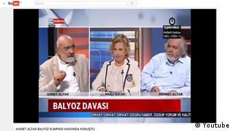 Screenshot Youtube Journalisten Ahmet Altan Nazlı Ilıcak und Mehmet Altan (Youtube)