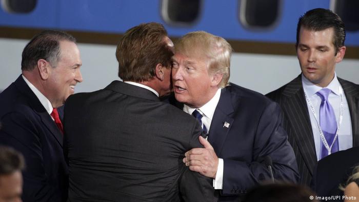 USA Donald Trump und Arnold Schwarzenegger (Imago/UPI Photo)