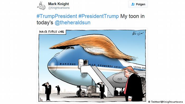 Caricatura de Trump.