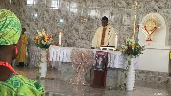 Priest presides over church service in Lagos 