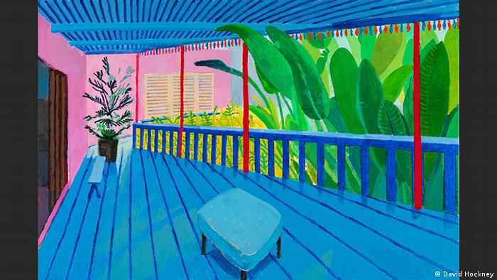 Garden with Blue Terrace | David Hockney (David Hockney)