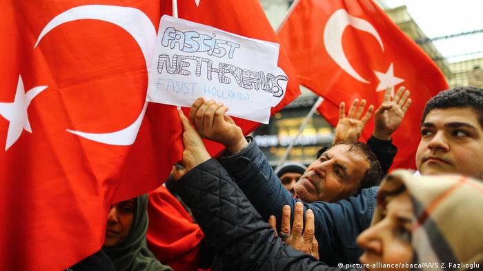 Pro-Turkish protests in the Netherlands (picture-alliance/abaca/AA/S.Z. Fazlioglu)