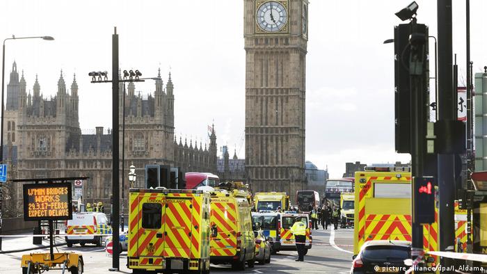 London attack near Parliament (picture alliance/dpa/I. Aldama)