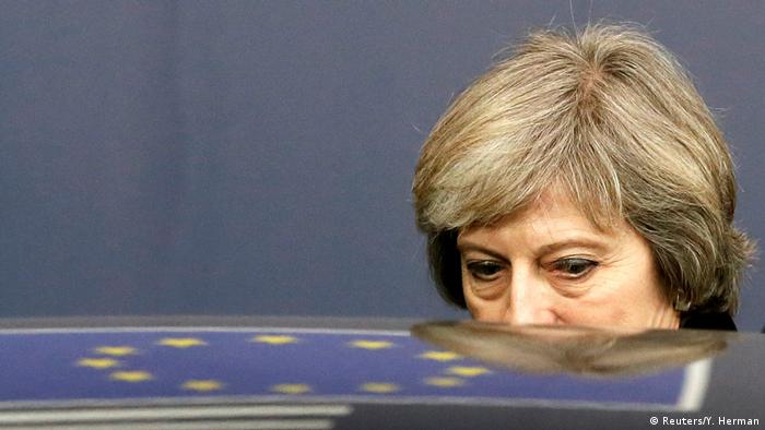 Großbritannien Belgien Theresa May verlässt den EU Gipfel in Brussels (Reuters/Y. Herman)