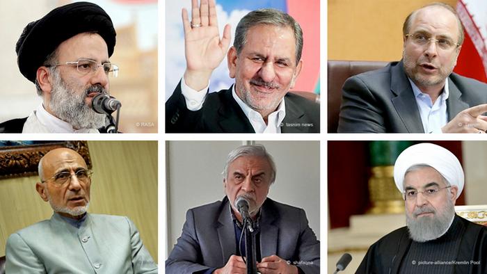Bildkombo Kandidaten Präsidentschaftswahlen im Iran