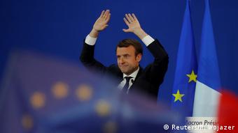 Frankreich Wahl Emmanuel Macron Rede in Paris (Reuters/P. Wojazer)