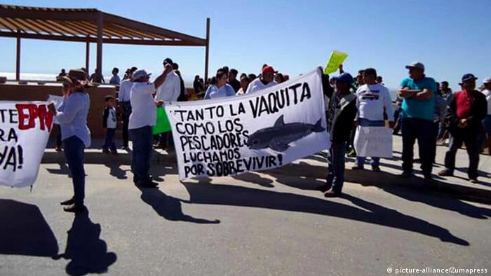 Mexiko Proteste von Fischern (picture-alliance/Zumapress)
