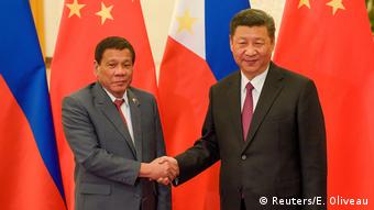 China PrÃ¤sident Xi Jinping und PrÃ¤sident Rodrigo Duterte (Reuters/E. Oliveau)