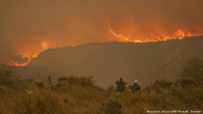 IncÃªndio descontrolado na Ãfrica do Sul: sob condiÃ§Ãµes normais, fogo integra ciclo natural nas savanas