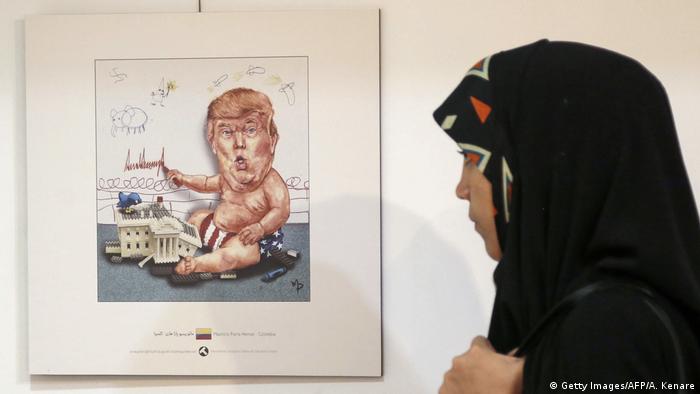 Colección de caricaturaos sobre Donald Trump en Irán