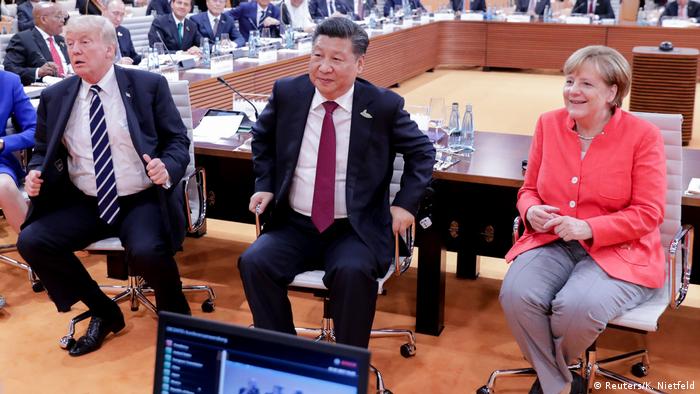 G20 Gipfel in Hamburg | Trump & Jinping & Merkel (Reuters/K. Nietfeld)