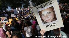 Demonstrationen in Boston Gedenken Heather Heyer