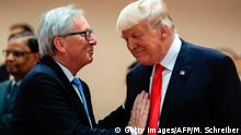 Deutschland G20 Gipfel Jean-Claude Juncker und Donald Trump
