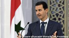 Syrien Präsident Assad - Rede vor Diplomaten in Damaskus