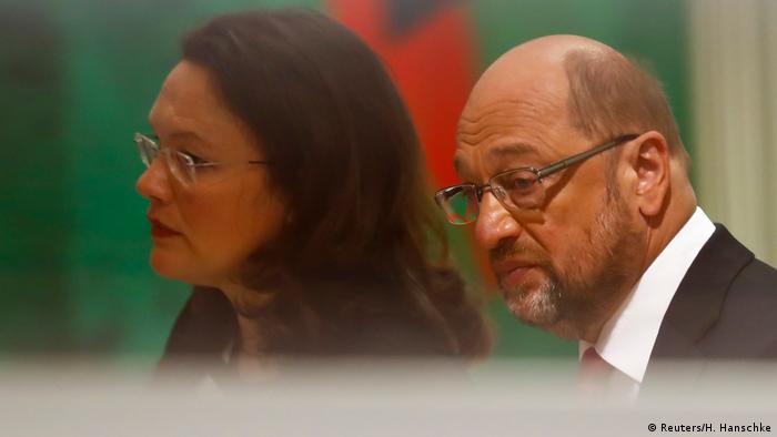 Deutschland Bundestagswahl SPD Schulz und Nahles (Reuters/H. Hanschke)