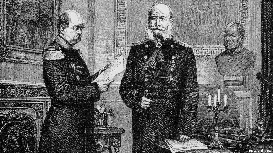 Bismarck bei Wilhelm I., Holzstich