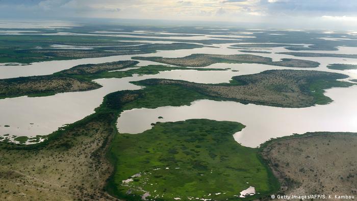 Arial view of Lake Chad, 
