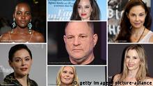 Symbolbild Bildkombi Opfer sexuelle Belästigung Harvey Weinstein