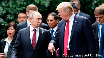 Rusya Devlet Başkanı Putin ve ABD Başkanı Trump 