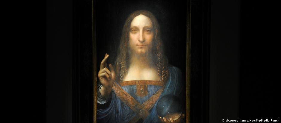 A pintura "Salvator Mundi", datada de cerca de 1500, retrata Jesus Cristo em trajes renascentistas