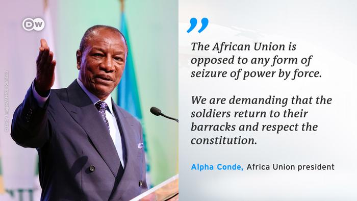 Zitattafel Alpha Condé Präsident der Afrikanischen Union