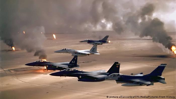 الولايات المتحدة قادت تحالفا عسكريا دوليا لتحرير الكويت من الغزو العراقي (أرشيف)