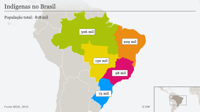 Infografik Indigene Bevölkerung Brasilien POR
