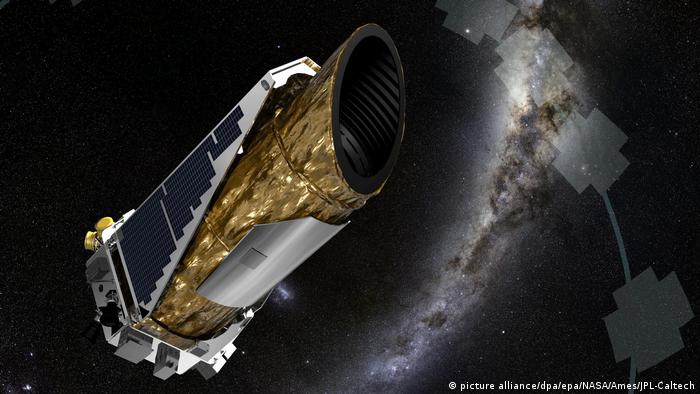 ConcepÃ§Ã£o artÃ­stica do telescÃ³pio Kepler (picture alliance/dpa/epa/NASA/Ames/JPL-Caltech)