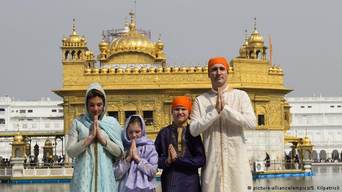 Justin Trudeau in India with his family (picture-alliance/empics/S. Kilpatrick)