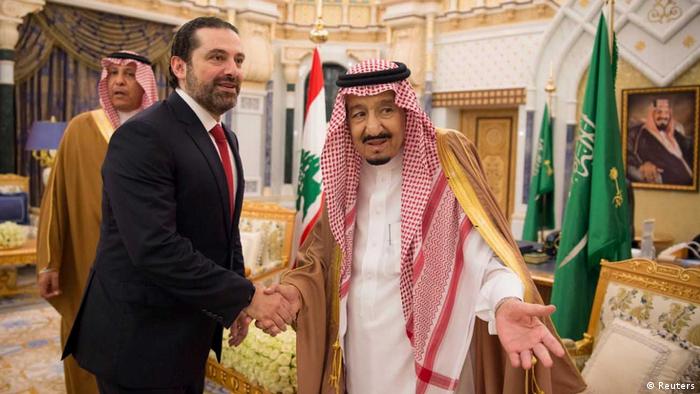 König Salmans Treffen mit Saad al-Hariri (Reuters)