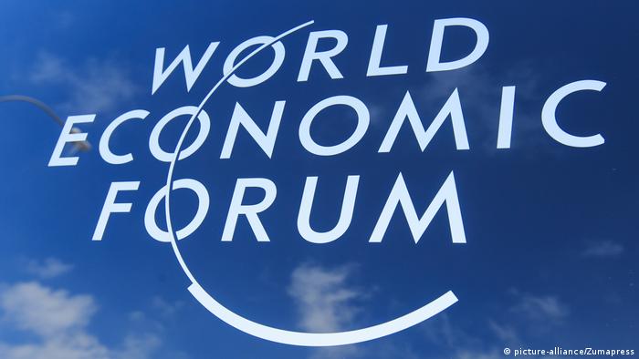 Logo Weltwirtschaftsforum, World Economic Forum, WEF (picture-alliance/Zumapress)