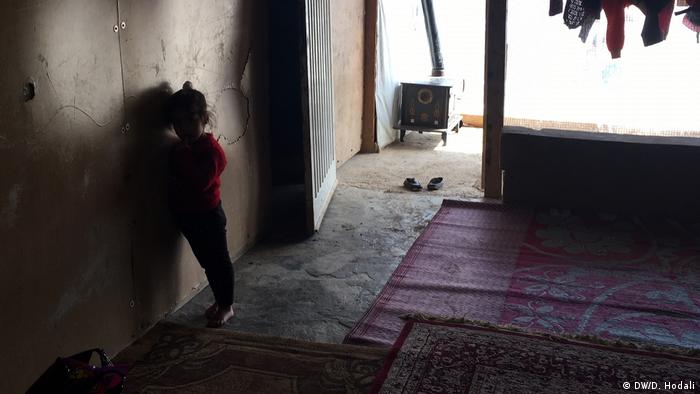 The interior of Medyen al-Ahmed and his family's tent, seen in 2018 