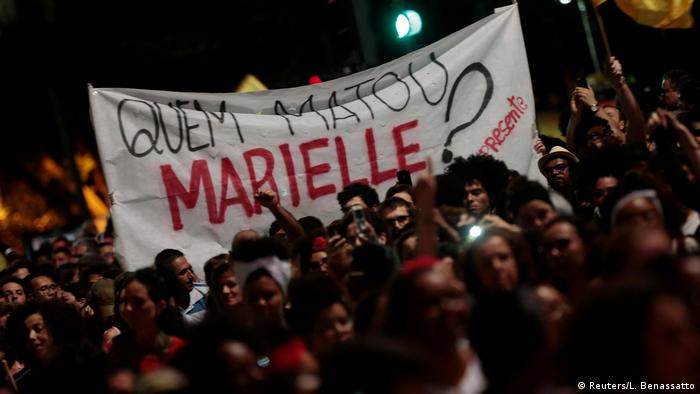 Protesto pelo assassinato da vereadora Marielle Franco
