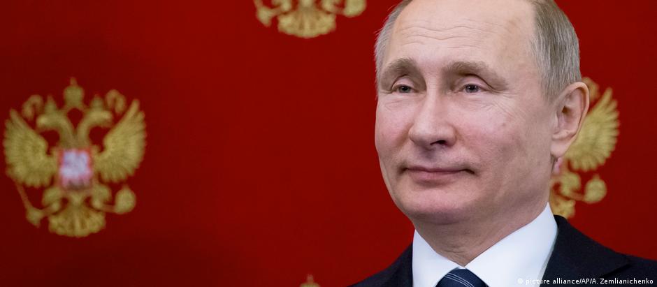 O presidente da Rússia, Vladimir Putin, vencedor em uma eleição sem surpresas. 