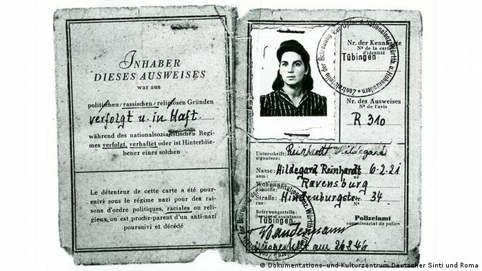 Document of concentration camp persecution (Dokumentations- und Kulturzentrum Deutscher Sinti und Roma)