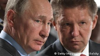 Президент России Влалимр Путин и глава Газпрома Алексей Миллер